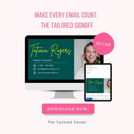 The Tailored Signoff -  Email Signature Canva Template -  Oslo Verdant